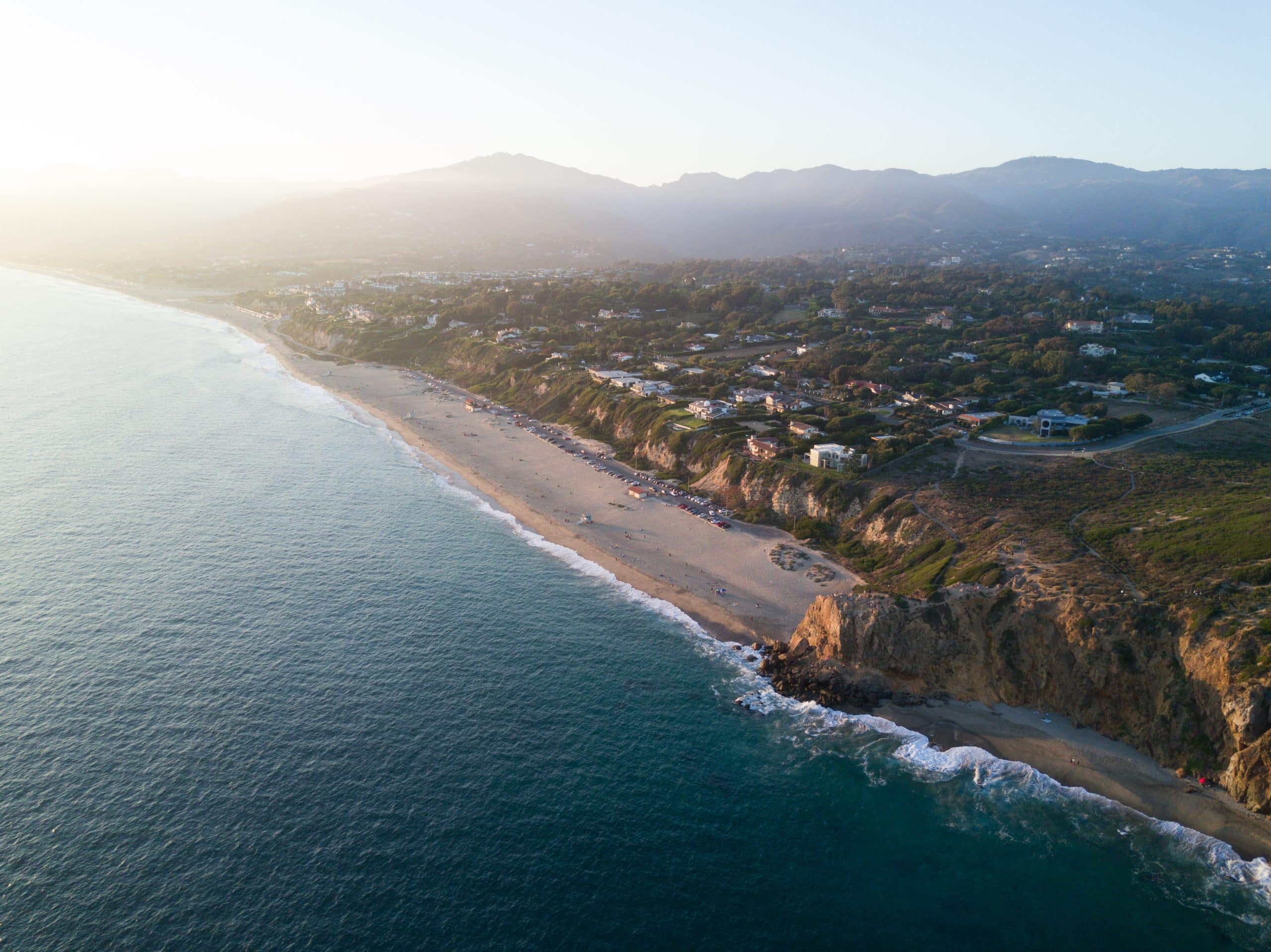 Malibu bird's eye view of coastline